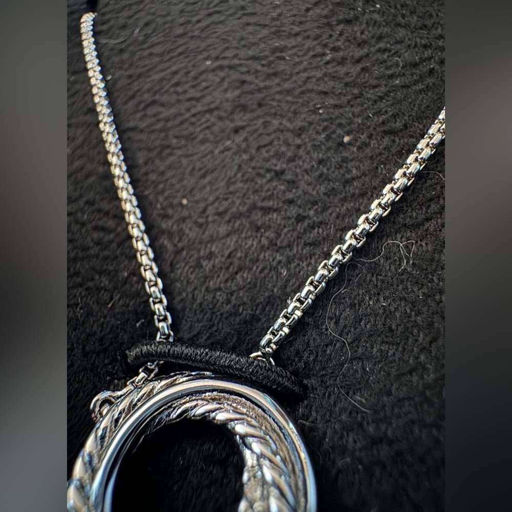 Silver Necklace with Infinity Circle - Picture 2 of 4
